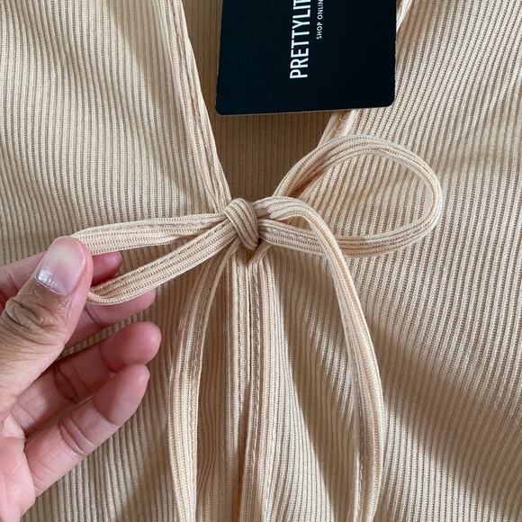 PLT Ribbed Front Tie Top - Picture 4 of 6